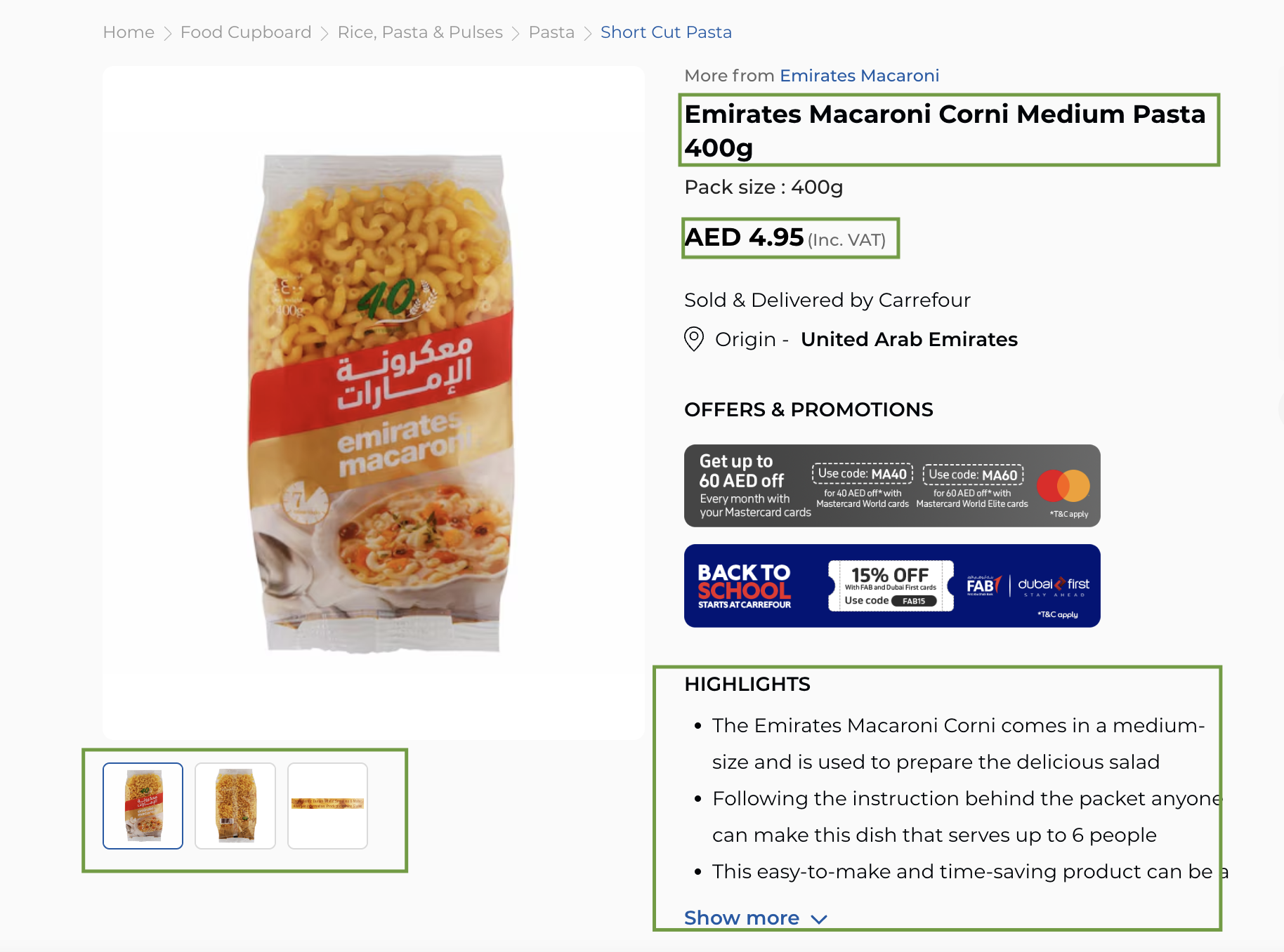 Food Data Extraction